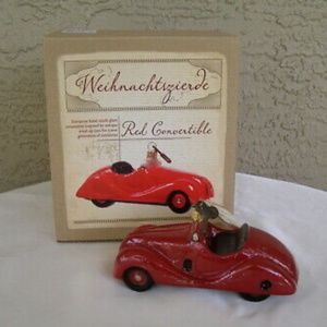 Weihnachtszierde Red Convertible Hand-Made Glass Christmas Ornament
